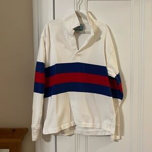 Rowing blazers red white and blue knit long sleeve polo rugby